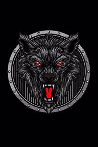 Angry Wolf: Graph Paper Notebook, 6x9 Inch, 120 pages