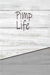 Pimp Life: Personalized Rustic Isometric Dot Notebook 120 Pages 6x9