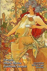 Autumn - Alfons Mucha - Notebook/Journal