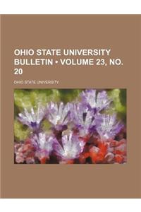 Ohio State University Bulletin (Volume 23, No. 20)