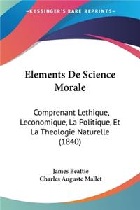 Elements De Science Morale