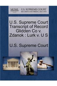 U.S. Supreme Court Transcript of Record Glidden Co V. Zdanok