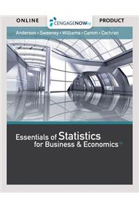 Cengagenow, 1 Term Printed Access Card for Anderson/Sweeney/Williams/Camm/Cochran's Essentials of Statistics for Business and Economics, 8th