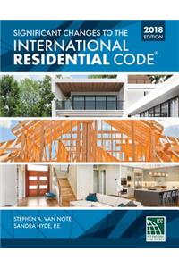 Significant Changes to the International Residential Code 2018 Edition