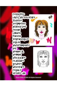 rossetto libro da colorare trucco cosmetici pratica per occhi labbra faccia sopracciglio ciglia divertimento per donne & uomini utilizzare rilassare godere decorare regalo creato da Grace Divine
