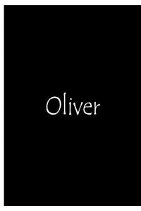 Oliver - Black Personalized Journal / Notebook / Blank Lined Pages / Soft Matte