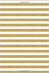 Gold Glitter Stripes Journal