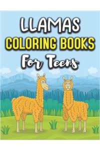 Llamas Coloring Book for Teens