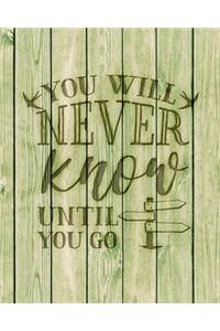 You Will Never Know Until You Go