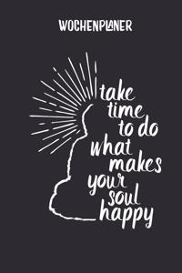 Wochenplaner mit Buddha in Meditation