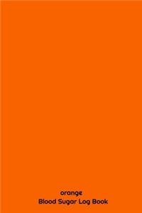 orange Blood Sugar Log Book