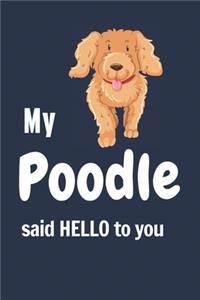 My Poodle said HELLO to you