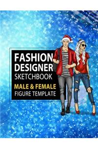 Fashion Designer Sketchbook Male & Female Figure Template