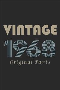 Retro Birthday - Vintage 1968 Notebook Original Parts Gift
