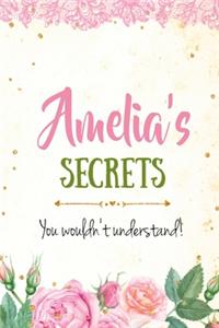 Amelia's Secrets personalized name notebook for girls and women