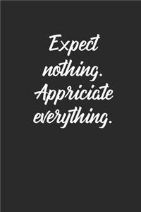 Expect Nothing Appriciate Everything