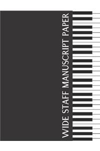 Wide staff manuscript paper