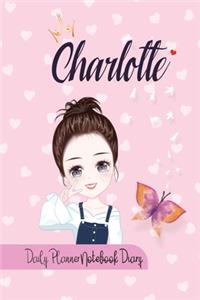 Charlotte Daily Planner Notebook Diary