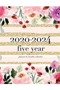 2020-2024 five year planner 60 months calendar