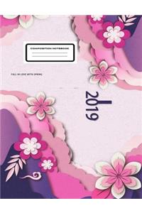 composition notebook full in love with spring