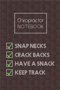 Chiropractor Notebook: Funny Crack Backs Chiropractic Notes Journal 120 Lined Pages