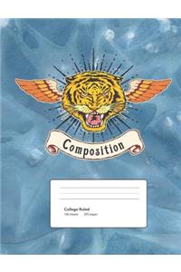 Tiger Composition Book College Ruled