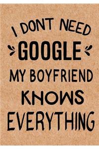 I Don't Need Google My Boyfriend Knows Everything