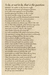 To Be Or Not To Be - Lined Notebook