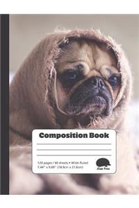 Pugs in a Blanket - Composition Book