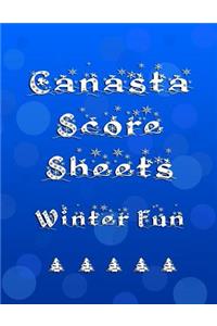 Canasta Score Sheets Winter Fun: Double-Sided Blank Form Canasta Score Sheets Paperback.