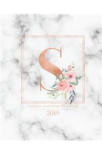 Weekly & Monthly Planner 2019