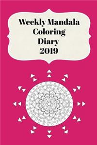 Weekly Mandala Coloring Diary 2019