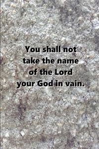 2019 Weekly Planner Religious Theme 2nd Commandment Modern Stone