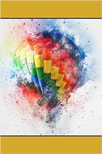 Colorful Balloon - Lined Notebook with Mustard Border on Cover