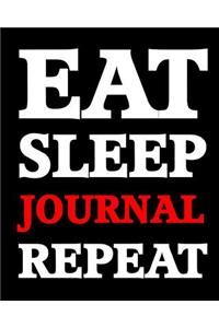 Bullet Dot Grid Journal - Eat Sleep Journal Repeat (Black-Red)