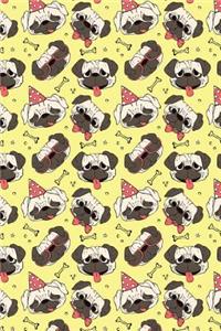Bullet Journal Notebook Funny Pugs Pattern 2