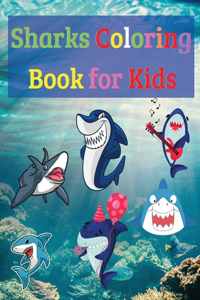 Sharks Coloring Book for Kids