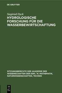 Hydrologische Forschung Für Die Wasserbewirtschaftung