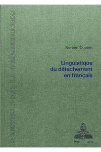 Linguistique Du Détachement En Français