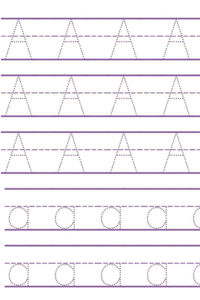 Übungsbuch zum Nachzeichnen von ABC-Buchstaben für Kinder