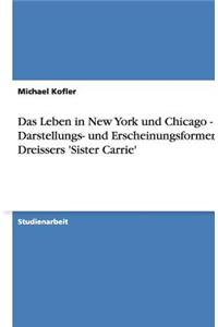 Das Leben in New York und Chicago - Darstellungs- und Erscheinungsformen in Dreissers 'Sister Carrie'