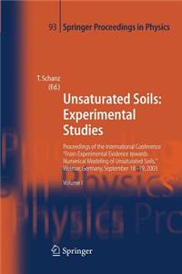 Unsaturated Soils: Experimental Studies