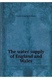 The water supply of England and Wales