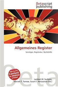 Allgemeines Register