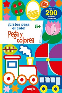 Pega y colorea 5+
