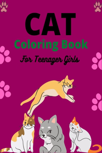 CAT Coloring Book For Teenager Girls