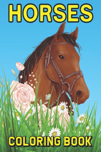 Horses coloring book