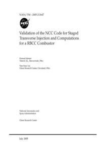Validation of the NCC Code for Staged Transverse Injection and Computations for a RBCC Combustor