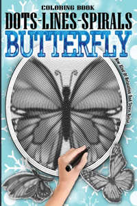 Butterfly Dots Lines Spirals Coloring Book