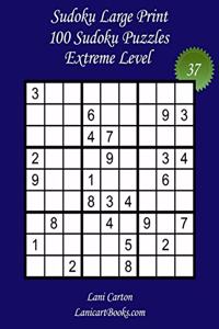 Sudoku Large Print for Adults - Extreme Level - N°37